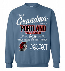 I'M A Grandma And A Portland Trail Blazers Fans Perfect Crewneck Sweatshirt - zezetee