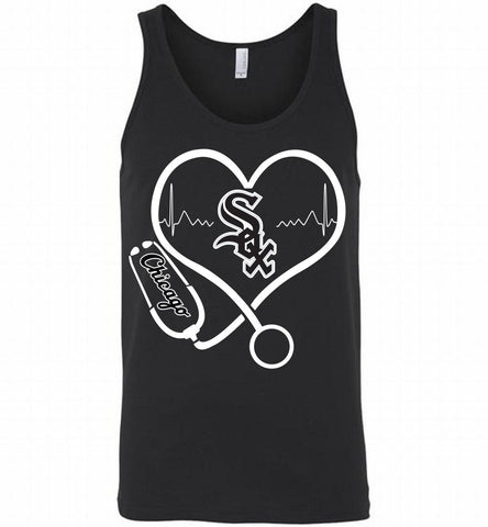 Nurse Heartbeat Chicago White Sox Tank - zezetee
