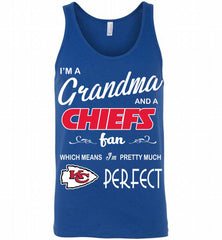 I'M A Grandma And A Kansas City Chiefs Fans I'm Pretty Much Perfect Tank - zezetee
