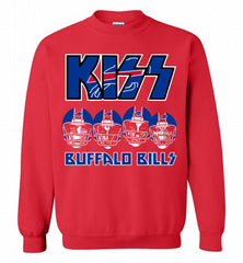 Kiss Buffalo Bills Logo Crewneck Sweatshirt - zezetee