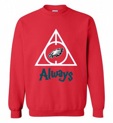 PHILADELPHIA EAGLES DEATHLY HALLOWS ALWAYS GIFT Crewneck Sweatshirt - zezetee