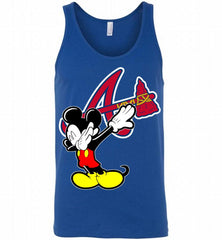 Disney Mickey Mouse Dabbing Atlanta Braves Tank - zezetee