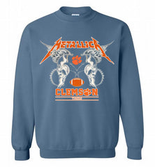 Metallica Clemson Tigers Logo Crewneck Sweatshirt - zezetee