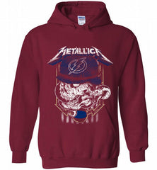 Metallica Skull Snake Tampa Bay Lightning Hoodie - zezetee