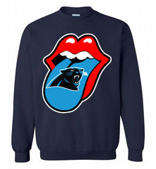 Carolina Panthers  x The Rolling Stones Logo Crewneck Sweatshirt - zezetee