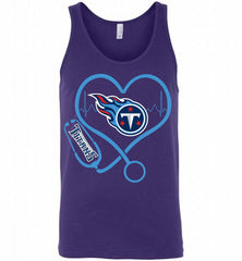 Nurse Heartbeat Tennessee Titans Tank - zezetee