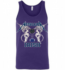 Metallica Notre Dame Fighting Irish Logo Tank - zezetee
