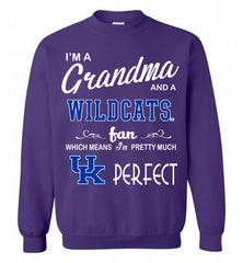 I'M A Grandma And A Kentucky Wildcats Fan Crewneck Sweatshirt - zezetee
