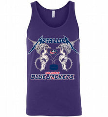 Metallica Blue Jackets Logo Tank - zezetee