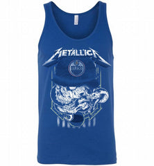 Metallica Skull Snake Edmonton Oilers Tank - zezetee