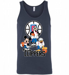 Mickey Goofy Donald Loves Los Angeles Clippers Basketball Fans Tank - zezetee