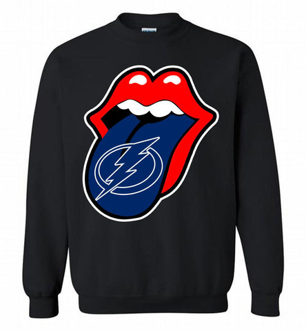 Tampa Bay Lightning  x The Rolling Stones Logo Crewneck Sweatshirt - zezetee