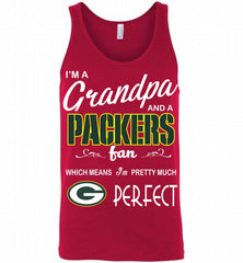 I'M A Grandpa And A Green Bay Packers Pretty Much Perfect Tank - zezetee