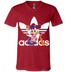 ADIDAS BASEBALL MICKEY MOUSE DISNEY SPORTS V-Neck Shirt - zezetee