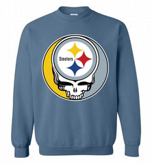 Pittsburgh Steelers Grateful Dead Logo Band Crewneck Sweatshirt - zezetee