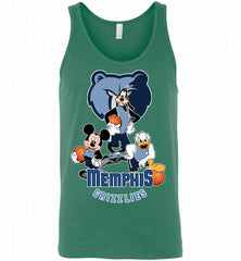 Mickey Goofy Donald Loves Memphis Grizzlies Basketball Fans Tank - zezetee