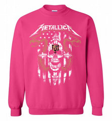 Metallica Snake Skull Vegas Golden Knights Logo Crewneck Sweatshirt - zezetee
