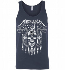Metallica Snake Skull Los Angeles Kings Logo Tank - zezetee