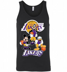 Mickey Goofy Donald Loves Los Angeles Lakers Basketball Fans Tank