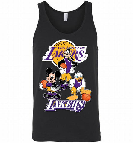 Mickey Goofy Donald Loves Los Angeles Lakers Basketball Fans Tank - zezetee