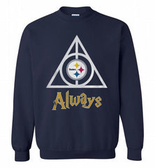 Pittsburgh Steelers deathly Hallows always trending gift Crewneck Sweatshirt - zezetee