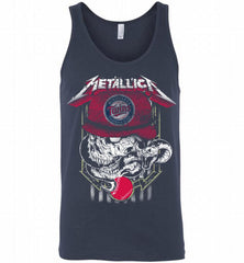 Metallica Skull Minnesota Twins Logo Tank - zezetee
