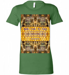 Notre-Dame Cathedral Rose Stained Glass Candles Novel Quote Bella Ladies Tee - zezetee