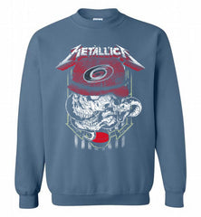 Metallica Skull Snake Carolina Hurricanes Crewneck Sweatshirt - zezetee