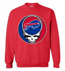 Buffalo Bills Grateful Dead Logo Band Crewneck Sweatshirt - zezetee