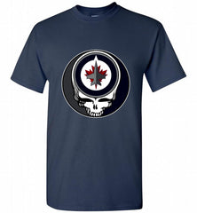 NHL TEAM WINNIPEG JETS X GRATEFUL DEAD LOGO BAND Shirt - zezetee