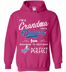 I'M A Grandma And A Los Angeles Dodgers Fans Gift Hoodie - zezetee