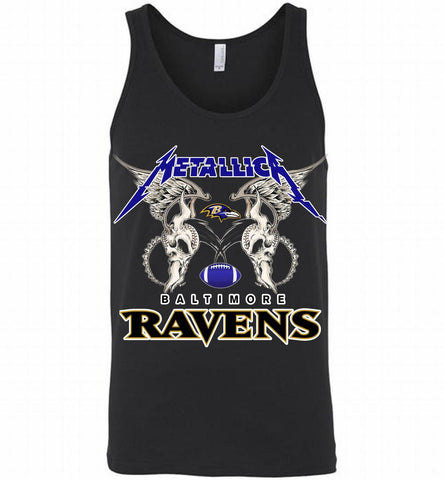 Metallica Baltimore Ravens Logo Tank - zezetee
