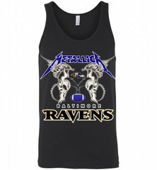Metallica Baltimore Ravens Logo Tank - zezetee