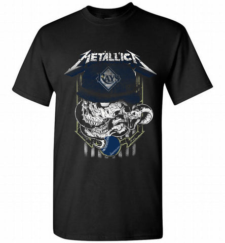 Metallica Skull Tampa Bay Rays Logo Shirt - zezetee