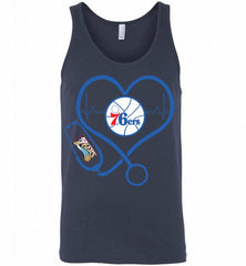 Nurse Heartbeat Love Philadelphia 76ers Tank - zezetee