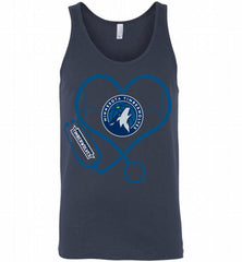 Nurse Heartbeat Love MinnesotaTimberwolves Tank - zezetee