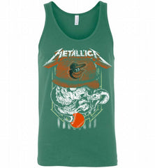 Metallica Skull Baltimore Orioles Logo Tank - zezetee
