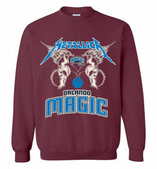 Metallica Orlando Magic Logo Crewneck Sweatshirt - zezetee