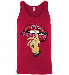 MLB Los Angeles Angels Lip Shut The Fuck Up Tank - zezetee