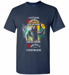 AQUAMAN I WILL DRINK FIREBALL HERE THERE I WILL DRINK FIREBALL EVERYWHERE Shirt - zezetee