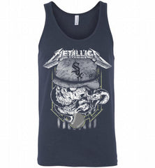 Metallica Skull Chicago White Sox Logo Tank - zezetee