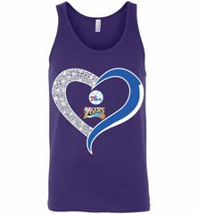 Philadelphia 76ers In Diamond Heart Tank - zezetee