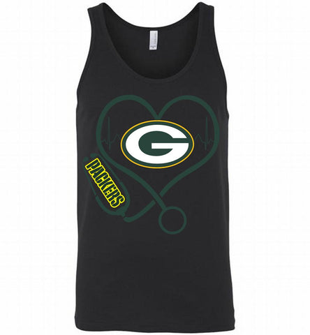 Nurse Heartbeat Green Bay Packers Tank - zezetee