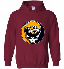 NHL TEAM NASHVILLE PREDATORS X GRATEFUL DEAD LOGO BAND Hoodie - zezetee