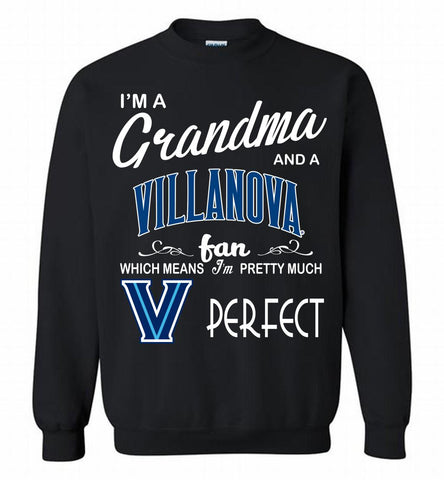 I'M A Grandma And A Villanova Wildcats Fan Crewneck Sweatshirt - zezetee