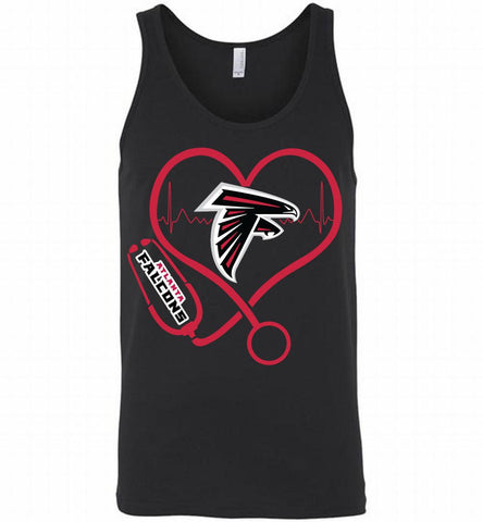 Nurse Heartbeat Atlanta Falcons Tank - zezetee