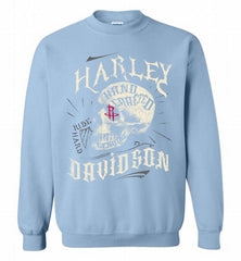 HARLEY DAVIDSON SKULL Houston Rockets Crewneck Sweatshirt - zezetee