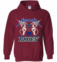 Metallica St Louis Blues Logo Hoodie - zezetee