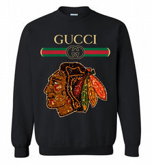 Gucci Chicago Blackhawks Logo Crewneck Sweatshirt - zezetee