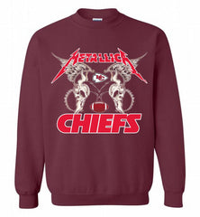 Metallica Kansas City Chiefs Logo Crewneck Sweatshirt - zezetee